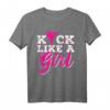 Karate Frau Kickboxen Kampfkunst Geschenk T-Shirt - Lustiges Design für Kampfsportliebhaberinnen mit schwarzem Gürtel