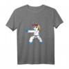 Karate Einhorn Hemd für Mädchen & Frauen - Süßes Kampfsport T-Shirt mit Regenbogen-Einhorn, perfektes Geschenk für kleine Ninjas und Karate-Liebhaber