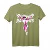 HapMonkey Pink Ranger Karate Action Pose Logo T-Shirt – Retro Vintage Power Ranger Fanartikel für Männer, Frauen, Kinder & Fans der 90er