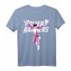 HapMonkey Pink Ranger Karate Action Pose Logo T-Shirt – Retro Vintage Power Ranger Fanartikel für Männer, Frauen, Kinder & Fans der 90er
