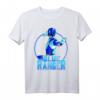 HapMonkey Power Rangers Blue Ranger Karate Action Circle T-Shirt – Retro Comic Fanartikel für Männer, Frauen, Jungen & Mädchen