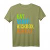 Eat Sleep Kickbox Repeat T-Shirt – Humorvolles Kickboxing Geschenk für Kampfsportler, Trainer & Fans