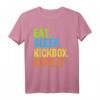Eat Sleep Kickbox Repeat T-Shirt – Humorvolles Kickboxing Geschenk für Kampfsportler, Trainer & Fans