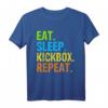 Eat Sleep Kickbox Repeat T-Shirt – Humorvolles Kickboxing Geschenk für Kampfsportler, Trainer & Fans