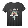 Kinder 4. Geburtstag Regenbogen T-Shirt – Niedliches Geburtstagsgeschenk für Jungen und Mädchen zum 4. Geburtstag