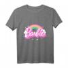 Kinder Barbie T-Shirt für Mädchen - Offizielles Regenbogen-Design, Hochwertiges Kinder T-Shirt mit klassischem Schnitt