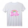 Kinder Barbie T-Shirt für Mädchen - Offizielles Regenbogen-Design, Hochwertiges Kinder T-Shirt mit klassischem Schnitt