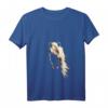 Damen Pferdefan T-Shirt mit Schönem Pferdemotiv und V-Ausschnitt – Perfekt für Mädchen, Frauen, Reiterinnen & Pferdeliebhaber im Sommer