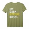 Eat Sleep Kitesurf Repeat T-Shirt – Humorvolles Wassersport Geschenk für Kitesurfer, Windsurfer & Wakeboarder, perfekt für Geburtstage, Weihnachten & Festivals