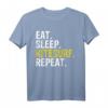 Eat Sleep Kitesurf Repeat T-Shirt – Humorvolles Wassersport Geschenk für Kitesurfer, Windsurfer & Wakeboarder, perfekt für Geburtstage, Weihnachten & Festivals
