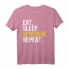 Eat Sleep Kitesurf Repeat T-Shirt – Humorvolles Wassersport Geschenk für Kitesurfer, Windsurfer & Wakeboarder, perfekt für Geburtstage, Weihnachten & Festivals