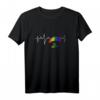 Gay Pride Regenbogen Herzschlag Kitesurfen T-Shirt – Perfektes Geschenk für Wassersportler, LGBT-Community & Pride-Unterstützer