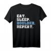 Boulder T-Shirt Eat Sleep Boulder – Lustiges Kletterer Geschenk für Bergsteiger & Boulderer, Perfekt für Kletterausflüge & Bergsteigen