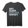 Boulder T-Shirt Eat Sleep Boulder – Lustiges Kletterer Geschenk für Bergsteiger & Boulderer, Perfekt für Kletterausflüge & Bergsteigen