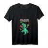 Damen T-Rex Bouldern und Klettern T-Shirt mit V-Ausschnitt – Lustiges Kletterdesign, perfekt als Geschenk für Boulder- und Kletterfans jeden Alters