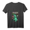 Damen T-Rex Bouldern und Klettern T-Shirt mit V-Ausschnitt – Lustiges Kletterdesign, perfekt als Geschenk für Boulder- und Kletterfans jeden Alters