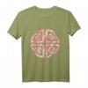 Keltischer Dara-Knoten Aquarell T-Shirt - Keltisches Design in Rosa für Kunst- und Kulturfans