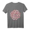 Keltischer Dara-Knoten Aquarell T-Shirt - Keltisches Design in Rosa für Kunst- und Kulturfans