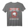 Krav Maga T-Shirt Touch Me mit kostenlosem ersten Training - Perfektes Geschenk für Martial Arts Fans & Krav Maga Enthusiasten