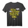 Lustiges BBQ T-Shirt mit Kuh, Schwein & Huhn - Perfekt für Grillabende und Fleischliebhaber, tolles Geschenk für BBQ-Fans