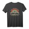 Kung Fu Shirt für Frauen - Retro Sunshine und Kung Fu T-Shirt im Vintage Stil, ideales Geschenk für Kampfsport- und Sonnenliebhaberinnen