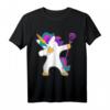 Dabbing Unicorn Lacrosse LAX Shirt - Lustiges Geschenk für Lacrosse-Fans, Einhorn-Liebhaber und Sportbegeisterte