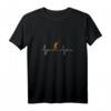 Vintage Herzschlag Lacrosse Spieler Geschenk T-Shirt – Lustiges Retro Lacrosse Outfit für Fans und Liebhaber, ideal für Geburtstage & Weihnachten