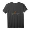 Vintage Herzschlag Lacrosse Spieler Geschenk T-Shirt – Lustiges Retro Lacrosse Outfit für Fans und Liebhaber, ideal für Geburtstage & Weihnachten