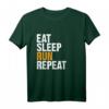 Eat Sleep Run Repeat Shirt - Lustiges Marathon & Läufer T-Shirt für Hobby- und Profi-Sportler, Geschenkidee für Jogger & Läufer