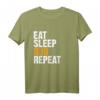 Eat Sleep Run Repeat Shirt - Lustiges Marathon & Läufer T-Shirt für Hobby- und Profi-Sportler, Geschenkidee für Jogger & Läufer