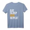 Eat Sleep Run Repeat Shirt - Lustiges Marathon & Läufer T-Shirt für Hobby- und Profi-Sportler, Geschenkidee für Jogger & Läufer