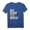 Eat Sleep Run Repeat Shirt - Lustiges Marathon & Läufer T-Shirt für Hobby- und Profi-Sportler, Geschenkidee für Jogger & Läufer