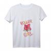 Damen Rollschuh - Roller Girl T-Shirt mit V-Ausschnitt - Retro 80er Design, Perfekt für Skater Girls & Freizeitspaß