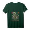 Damen Lustiges Vintage Faultier-Marathon-Laufteam T-Shirt mit V-Ausschnitt – Perfekt für Läufer, Jogger & Marathon-Fans