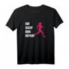 Eat Sleep Run Repeat Jogging T-Shirt – Lustiges Geschenk für Läuferinnen, Joggerinnen & Fitnessfans, Perfekt für Geburtstage & Weihnachten