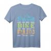 Schwimmen Radfahren Laufen Triathlon Fan T-Shirt – Lustiges Sportkunst Design für Läufer, Schwimmer, Radfahrer & Triathleten als Geschenk