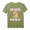 Eat Pasta Run Fasta Läufer Marathon Triathlon Shirt – Witziges Geschenk für Läufer, Marathon- und Triathlon-Teilnehmer, ideal zum Geburtstag, Wettkampf und Weihnachten