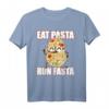 Eat Pasta Run Fasta Läufer Marathon Triathlon Shirt – Witziges Geschenk für Läufer, Marathon- und Triathlon-Teilnehmer, ideal zum Geburtstag, Wettkampf und Weihnachten