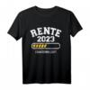 Rente 2023 Countdown läuft Ladebalken Rentner T-Shirt – Humorvolles Geschenk für Rentnerinnen und Rentner im Ruhestand