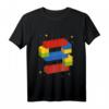 Kinder Building Blocks T-Shirt – Perfektes Geburtstagsgeschenk für 9-Jährige Jungen und Mädchen mit Baustein-Design