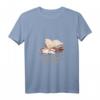Damen Lesen Bücherliebhaber T-Shirt mit V-Ausschnitt – Retro Motiv für Bücherwürmer und Kaffeeliebhaber, bequem und stilvoll