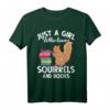 Mädchen T-Shirt mit Eichhörnchen und Büchern - Perfekt für Tier- und Bücherliebhaberinnen