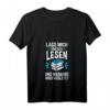 Damen Lass Mich Einfach Lesen T-Shirt mit V-Ausschnitt – Lustiges Bücherwurm Literatur Design als Geschenk für Bücherliebhaber und Lesefans