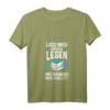 Damen Lass Mich Einfach Lesen T-Shirt mit V-Ausschnitt – Lustiges Bücherwurm Literatur Design als Geschenk für Bücherliebhaber und Lesefans