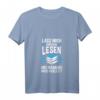Damen Lass Mich Einfach Lesen T-Shirt mit V-Ausschnitt – Lustiges Bücherwurm Literatur Design als Geschenk für Bücherliebhaber und Lesefans
