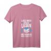 Damen Lass Mich Einfach Lesen T-Shirt mit V-Ausschnitt – Lustiges Bücherwurm Literatur Design als Geschenk für Bücherliebhaber und Lesefans
