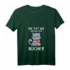 Damen Leseratte T-Shirt mit V-Ausschnitt - Lustiges Buch- und Katzenmotiv, Perfektes Geschenk für Bücherwürmer und Katzenfans