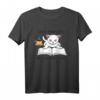 Kätzchen und Lesen Kaffee Niedlich T-Shirt - Perfektes Geschenk für Katzen- und Bücherliebhaber, Leseratten & Kaffeegenießer