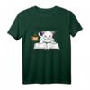 Kätzchen und Lesen Kaffee Niedlich T-Shirt - Perfektes Geschenk für Katzen- und Bücherliebhaber, Leseratten & Kaffeegenießer