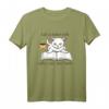 Kätzchen und Lesen Kaffee Niedlich T-Shirt - Perfektes Geschenk für Katzen- und Bücherliebhaber, Leseratten & Kaffeegenießer